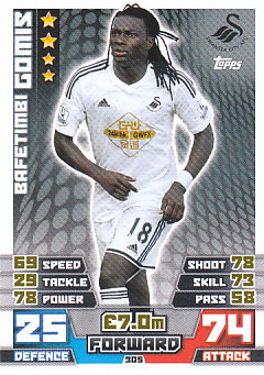 Bafetimbi Gomis Swansea City 2014/15 Topps Match Attax #305